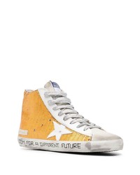 goldene hohe Sneakers aus Leder von Golden Goose