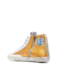 goldene hohe Sneakers aus Leder von Golden Goose