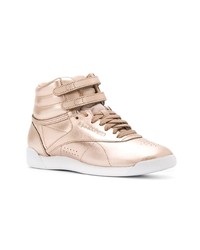 goldene hohe Sneakers aus Leder von Reebok