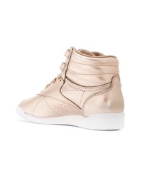 goldene hohe Sneakers aus Leder von Reebok