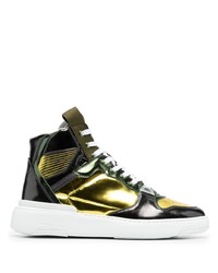 goldene hohe Sneakers aus Leder von Givenchy