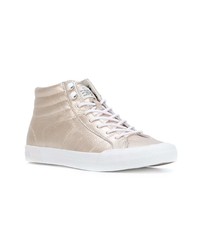 goldene hohe Sneakers aus Leder von Tommy Hilfiger