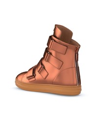 goldene hohe Sneakers aus Leder von Swear