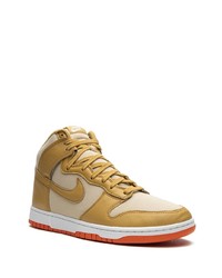 goldene hohe Sneakers aus Segeltuch von Nike