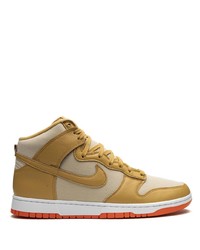 goldene hohe Sneakers aus Segeltuch von Nike