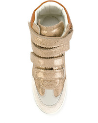 goldene hohe Sneakers von Isabel Marant