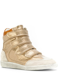 goldene hohe Sneakers von Isabel Marant