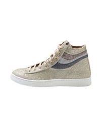goldene hohe Sneakers von Marc Jacobs