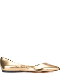 goldene Leder Ballerinas von Vince Camuto