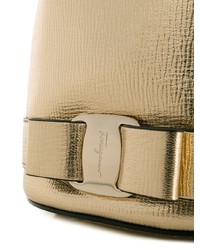 goldene Leder Beuteltasche von Salvatore Ferragamo