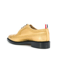 goldene Leder Brogues von Thom Browne