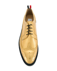 goldene Leder Brogues von Thom Browne