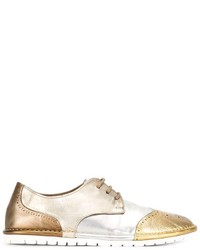 goldene Leder Brogues von Marsèll