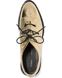 goldene Leder Brogues von Proenza Schouler