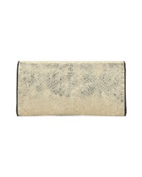 goldene Leder Clutch mit Schlangenmuster von EMILY & NOAH