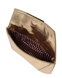 goldene Leder Clutch von Buffalo