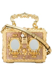 goldene Leder Clutch von Dolce & Gabbana
