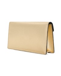 goldene Leder Clutch von Salvatore Ferragamo