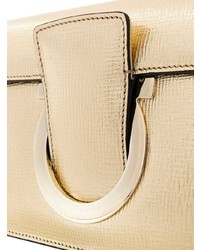 goldene Leder Clutch von Salvatore Ferragamo