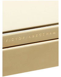 goldene Leder Clutch von Victoria Beckham