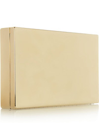 goldene Leder Clutch von Victoria Beckham