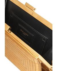 goldene Leder Clutch von Saint Laurent