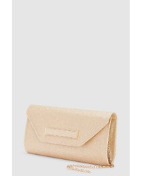 goldene Leder Clutch von NEXT