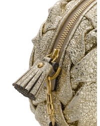 goldene Leder Clutch von Anya Hindmarch