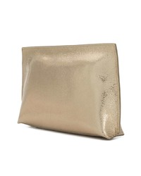 goldene Leder Clutch von Jimmy Choo