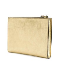 goldene Leder Clutch von Stella McCartney