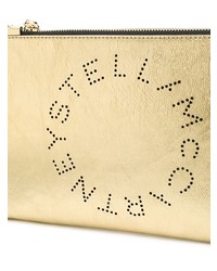 goldene Leder Clutch von Stella McCartney