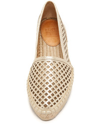 goldene Leder Espadrilles von Frye