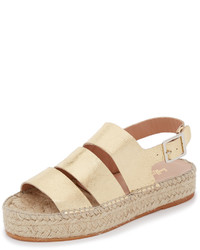 goldene Leder Espadrilles von Loeffler Randall