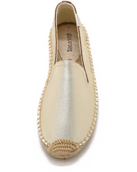 goldene Leder Espadrilles von Soludos