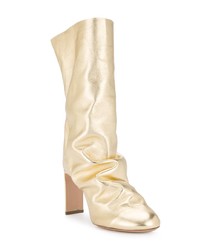 goldene Leder mittelalte Stiefel von Nicholas Kirkwood