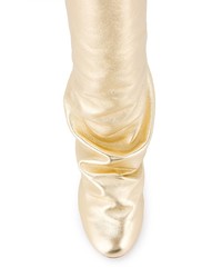 goldene Leder mittelalte Stiefel von Nicholas Kirkwood