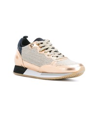 goldene Leder niedrige Sneakers von Philippe Model