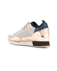 goldene Leder niedrige Sneakers von Philippe Model