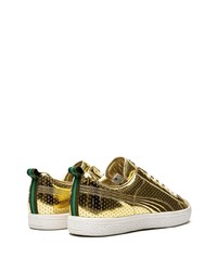 goldene Leder niedrige Sneakers von Puma