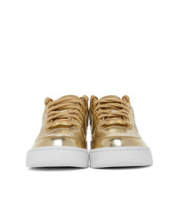 goldene Leder niedrige Sneakers von Nike