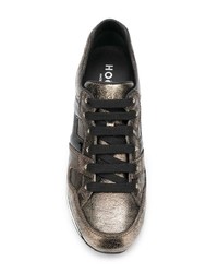 goldene Leder niedrige Sneakers von Hogan