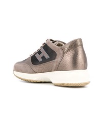 goldene Leder niedrige Sneakers von Hogan