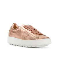 goldene Leder niedrige Sneakers von Philippe Model