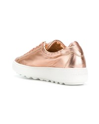 goldene Leder niedrige Sneakers von Philippe Model