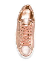 goldene Leder niedrige Sneakers von Philippe Model