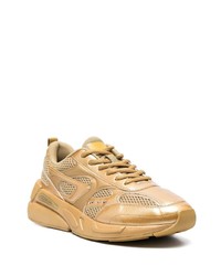 goldene Leder niedrige Sneakers von Diesel