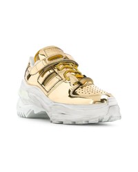 goldene Leder niedrige Sneakers von Maison Margiela