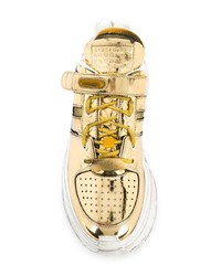 goldene Leder niedrige Sneakers von Maison Margiela