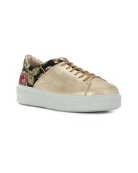 goldene Leder niedrige Sneakers von Tosca Blu