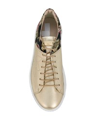 goldene Leder niedrige Sneakers von Tosca Blu